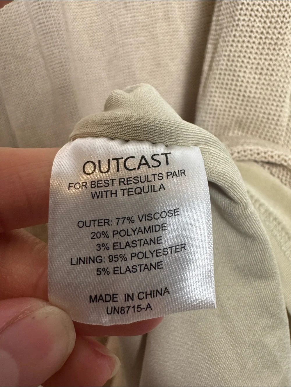 Outcast Clothing Rosalia Knit Maxi Skirt Oat Beige Small NWT